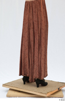  Photos Woman in Historical formal dress 2 brown dress formal historical clothing leg lower body 0007.jpg